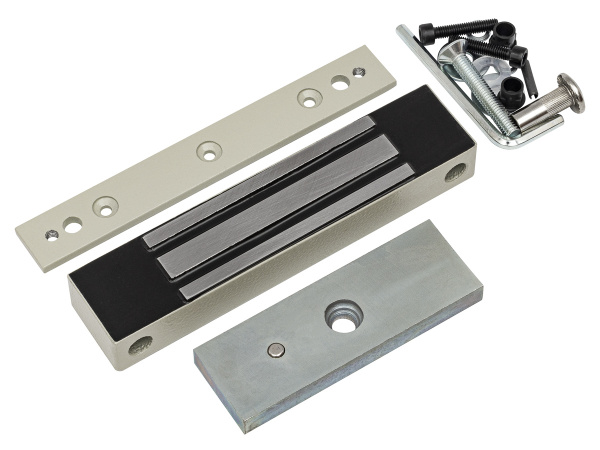 ML-180K Замок электромагнитный с планкой, цвет Серебряный металлик