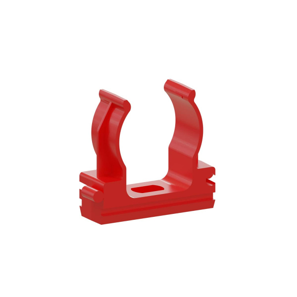 (49725-50) Клипса для аспирационной системы D25мм, АБС, цвет красный Экопласт