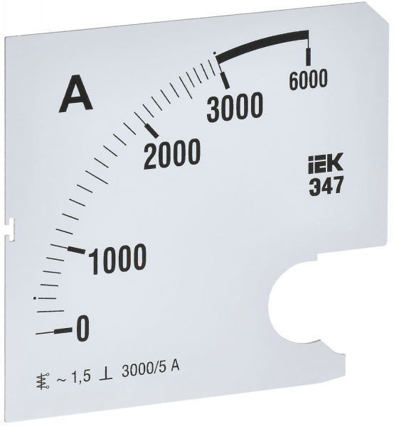 (IPA20D-SC-3000) Шкала сменная для амперметра Э47 3000/5А класс точности 1,5 96х96мм IEK