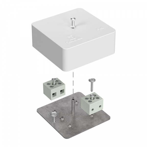 Коробка огнестойкая для кабель-канала 40-0450-FR6.0-4 Е15-Е120 RAL9003 75х75х30 (87 шт/кор) Промрукав (40-0450-FR6.0-4)