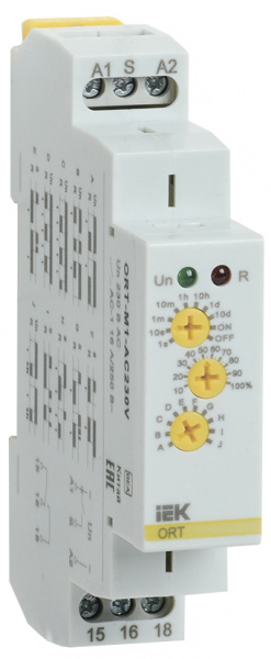 (ORT-M1-AC230V) Реле времени ORT многофункциональное 1 контакт 230В AC IEK