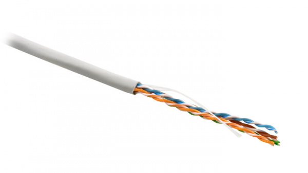 (41903) Hyperline UUTP4-C5E-S24-IN-PVC-GY-305 Кабель витая пара, неэкранированная U/UTP, категория 5e, 4 пары (24 AWG), одножильный (solid)