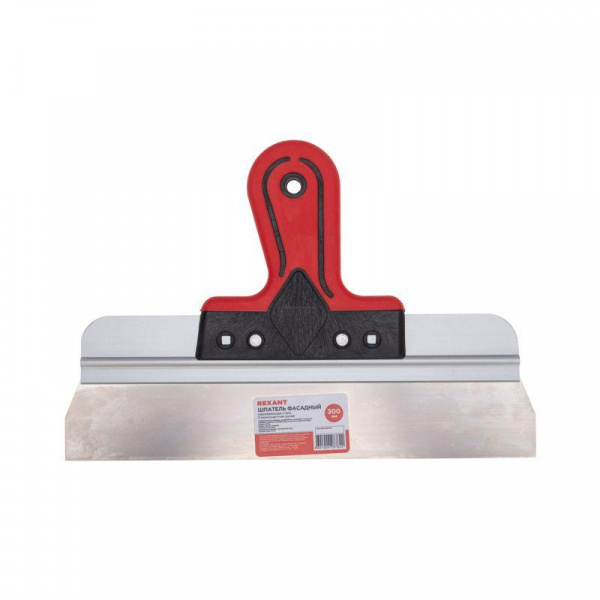 (89-0215) Шпатель фасадный, нержавеющая сталь, 300мм, 2-компонентная ручка REXANT (89-0215) Шпатель фасадный, нержавеющая сталь, 300мм, 2-компонентная ручка REXANT