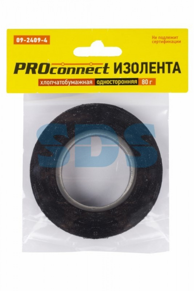 (09-2409-4) Изолента ХБ PROconnect 18 х 0,35 мм, (ролик 11,3 м/80 г) (2-ПОЛ)