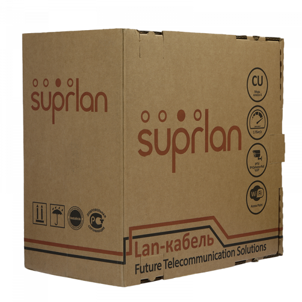 (01-1037-1) Кабель витая пара SUPRLAN Standard F/UTP Cat.5e 4x2xAWG24 Cu нг(А)-LS In. 305м (RUS)