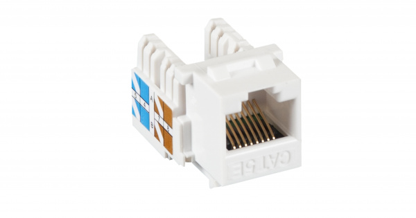 (EC-UKJ-UD2-WT) Модуль-вставка NETLAN типа Keystone, Кат.5e