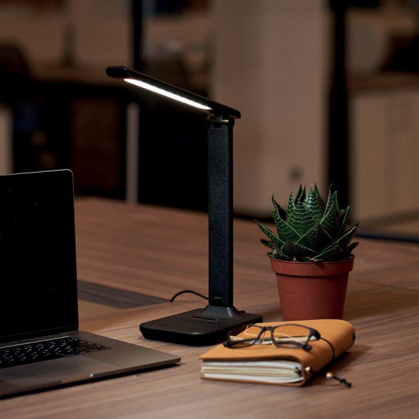 (609-005) Светильник настольный REXANT Click Skin на основании, LED, 7 Вт 2700-6500 К, диммируемый 3 ступени, заряжаемый (автономный режим 3 часа), ко