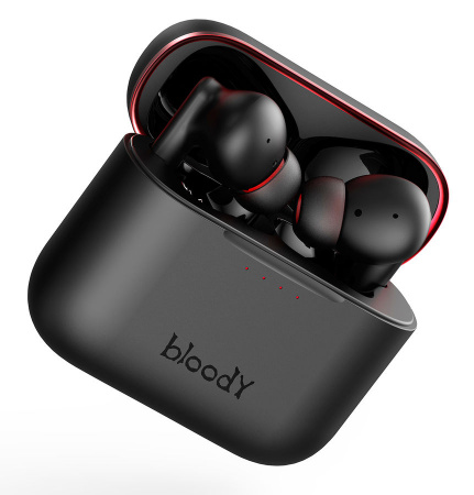 Гарнитура игровая A4TECH Bloody M90, черный / красный