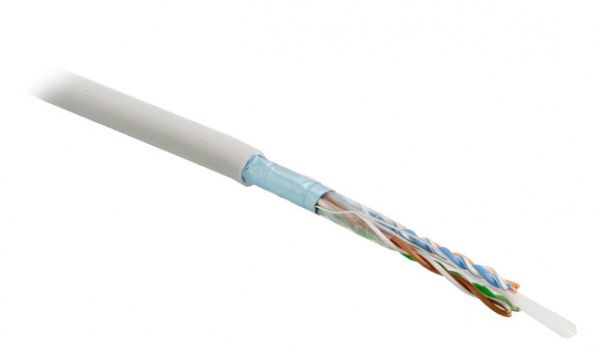 (42052)Hyperline FUTP4-C5E-S24-IN-PVC-GY-305 (305 м) Кабель витая пара, экранированная F/UTP, категория 5e, 4 пары (24 AWG)