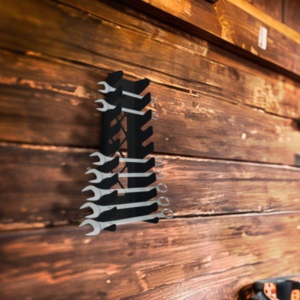 (38-0652) Держатель-органайзер для гаечных ключей, настенный, черный REXANT