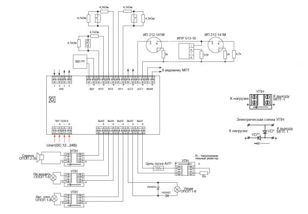 МПТ-1-R3 Модуль автоматики пожаротушения