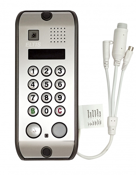 Блок вызова ELTIS DP5000.B2-KEDC43 T/IP-CVBS/нерж.сатинир