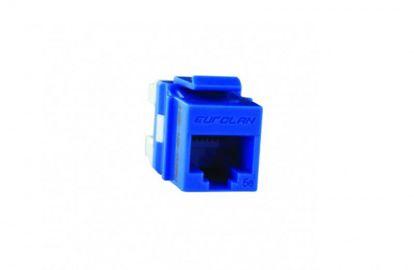 Eurolan 16B-U5-03BU Модуль UTP категории 5е keystone, синий