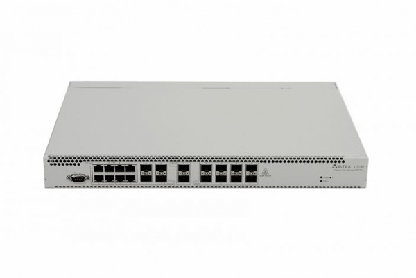 (LTE-8X) Станционный терминал LTE-8X, 8 портов  SFP-xPON, 4 комбопорта  10/100/1000, 2 порта SFP+(10G), встроенный коммутатор L2+, RSSI