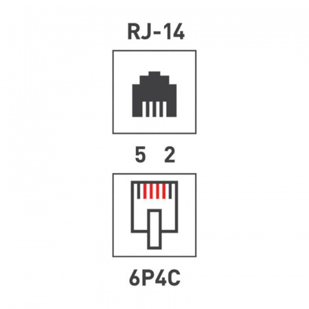 (05-1012-3) Джек телефонный 6P4C PROCONNECT
