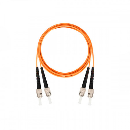 (ЛЮ-ШОС-22н3.STU.STU.20) Шнур оптический соединительный, двойной, многомодовый MM 50/125 OM2, ST/UPC-ST/UPC, LSZH нг(А)-HF, 2 м