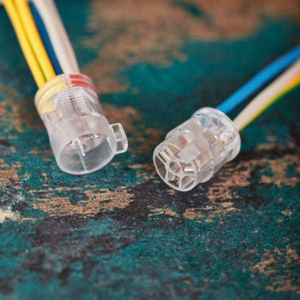 (07-5244) Экспресс-клемма СМК 2273-2х3R проходная разъемная 3 полюса 3х2-проводная 0,5-2,5мм² (50 шт/уп) REXANT