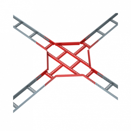 (LXDS100-100-1.2) Х-разветвитель лестничный 100х100х1,2 мм "Быстрый монтаж"
