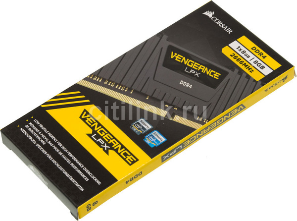 Модуль памяти CORSAIR Vengeance LPX CMK8GX4M1A2666C16 DDR4 - 8ГБ