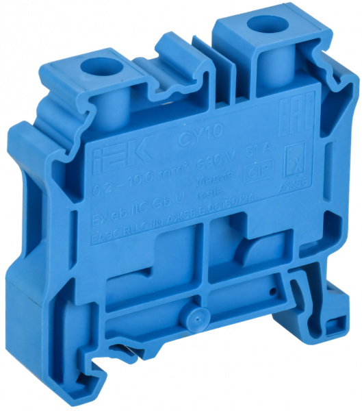 (AF-CT30-01-K52-010-EX) ARMAFIX Колодка клеммная CY10 PE винтовая 10мм2 проходная заземляющая Ex IEK