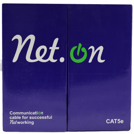 (01-0302) Кабель витая пара Net.on UTP Cat.5e 4x2хAWG24 CCA PVC Indoor 305м