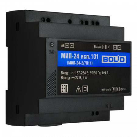 МИП-24 исп.101 (МИП-24-2/7П11) Модуль источника питания МИП-24 исп.101 (МИП-24-2/7П11) Модуль источника питания