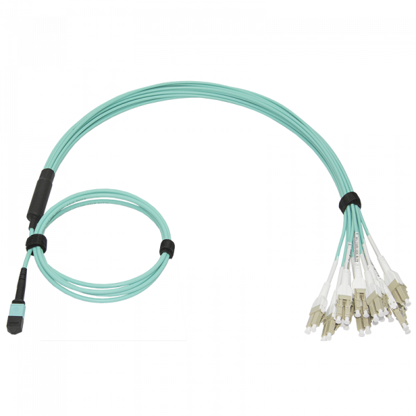 (SNR-PC-MPO/UPC-MPO/UPC-FF-MM4-8F-5m) Патчкорд оптический MPO/UPC FF MM (50/125 OM4), 8 волокон, 5 метра (Cross)