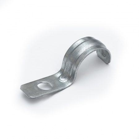 Скоба металлическая однолапковая усиленная противопожарная СМОУ d21-22 мм отв. d 6,5 мм (100 шт/уп) Промрукав (PR13.02426)