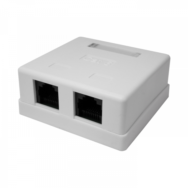 (10-0310-1) Компьютерная розетка 8P8C (RJ-45), UTP, 6, 2 порта (DIY)
