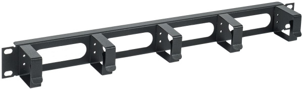 (CO05-1M5RM) ITK Кабельный органайзер 19" 1U, 5 колец, черный