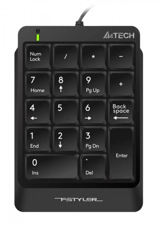 (FK13P BLACK) Числовой блок A4Tech Fstyler FK13P черный USB slim для ноутбука (FK13P BLACK)