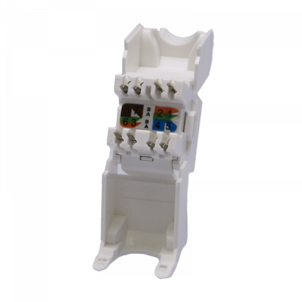 (10-0342-1) Keystone Jack 8P8C (RJ-45) UTP Cat.6 заделка без инструмента 180° (DIY)