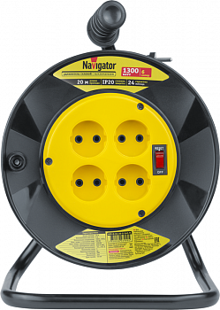 Удлинитель Navigator 93 900 NPE-R-04-20-X-2x0.75 катушка 4 гн. б/з 20м (Россия)