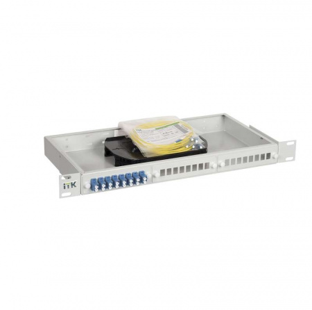(FOBX24-1U-8SCUS09) ITK 1U кросс укомплектованный: SC (Simplex) 8шт; (OS2)