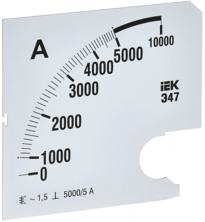 (IPA20D-SC-5000) Шкала сменная для амперметра Э47 5000/5А класс точности 1,5 96х96мм IEK