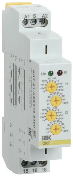 (ORT-S1-ACDC12-240V) Реле циклическое ORT 1 контакт 12-240В AC/DC IEK