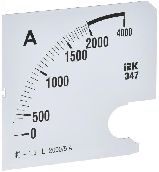 (IPA20D-SC-2000) Шкала сменная для амперметра Э47 2000/5А класс точности 1,5 96х96мм IEK