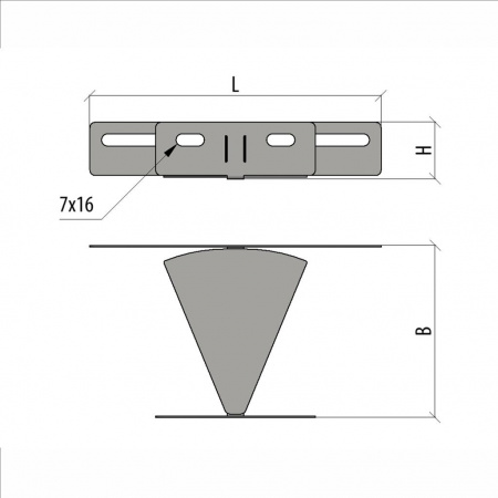 (IGLplus50-600) Изменяемый горизонтальный угол 0-45 гр. 50х600 мм "ПЛЮС"