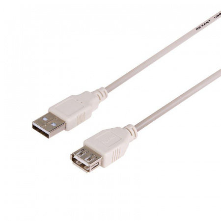 (18-1114) Шнур USB-А (male) - USB-A (female) 1.8M REXANT
