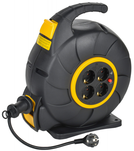 (TW-KP27-16-04-20) TWIST Катушка 4 места УК20 2P+PE/20м 3х1,5мм2 автосмотка IEK