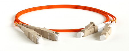 (362827)Hyperline FC-D2-50-LC/PR-SC/PR-H-1.5M-LSZH-OR Патч-корд волоконно-оптический (шнур) MM 50/125, LC-SC, 2.0 мм, duplex, LSZH, 1.5 м