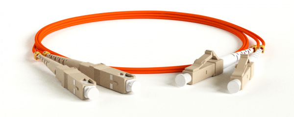 (362827)Hyperline FC-D2-50-LC/PR-SC/PR-H-1.5M-LSZH-OR Патч-корд волоконно-оптический (шнур) MM 50/125, LC-SC, 2.0 мм, duplex, LSZH, 1.5 м