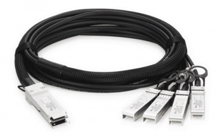 (GL-CC-QSFP4SS-050) DAC кабель GIGALINK QSFP28 в 4хSFP28, 100 Гбит/с в 4х25 Гбит/с, 5 м