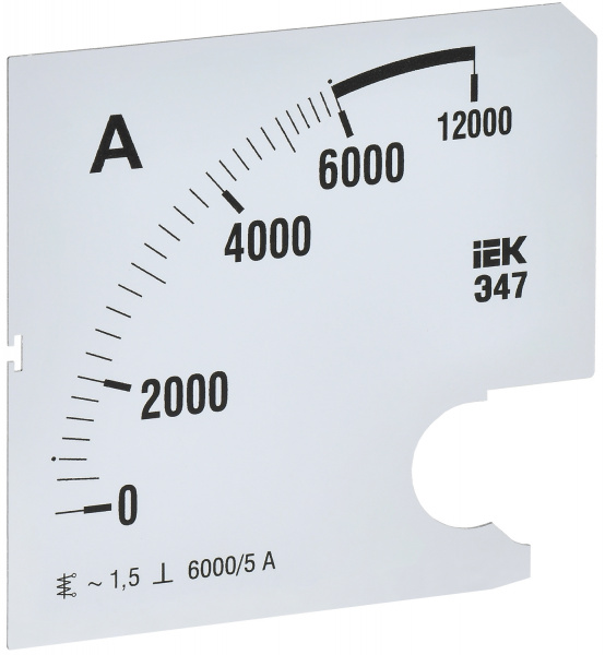 (IPA20D-SC-6000) Шкала сменная для амперметра Э47 6000/5А класс точности 1,5 96х96мм IEK