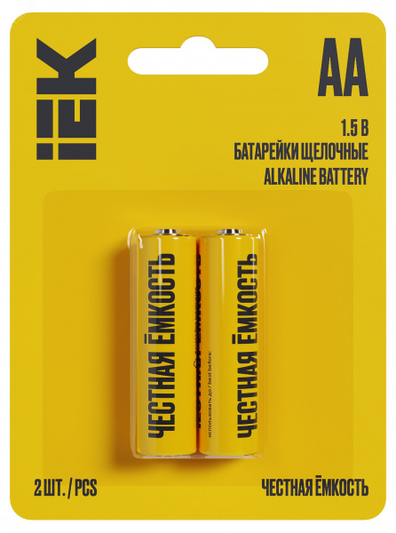 (ABT-LR06-OP-L02) Батарейка щелоч. Alkaline Optima LR06/AA (2шт/блистер) IEK