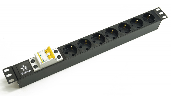 (SNR-PDU-05S-MCB-10A) Блок сет.розеток S-5 ВА47 10A/250B, 5 розеток Schuko (CEE 7/7)