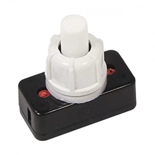 (36-3016) Выключатель-кнопка 250V 6А ON-OFF белый на электропровод (для настольной лампы / для бра) REXANT