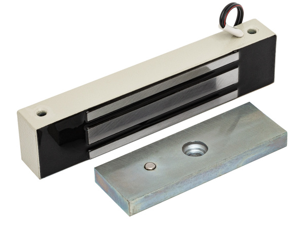 ML-180K Замок электромагнитный с планкой, цвет Серебряный металлик