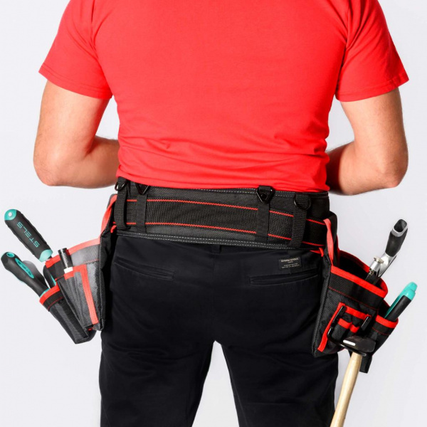 (KM-BELTBAG-23) Пояс монтажный усиленный с подсумками KM-BELTBAG-23