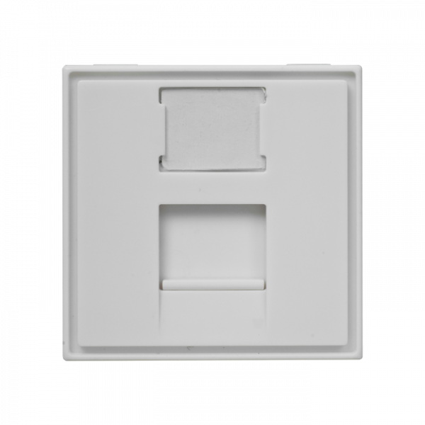 (10-0304-1) Лицевая панель 1 порт (45х45, Keystone, шторка) (DIY)